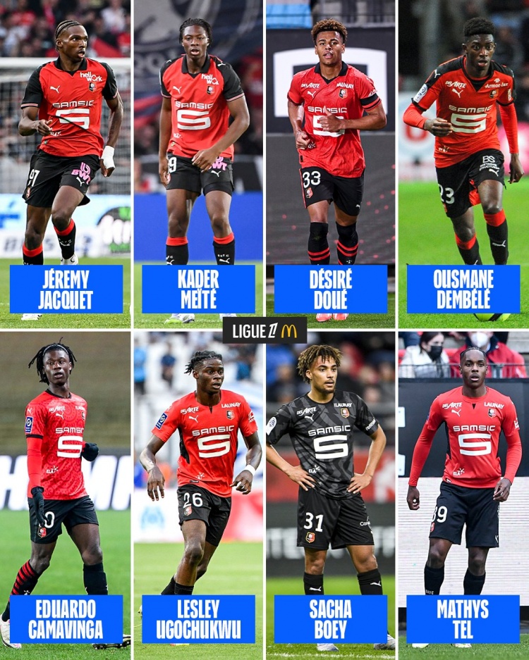 B体育官方网站-卖了2.7亿！法甲盘点雷恩青训天才：登贝莱、雅凯、卡马文加在列